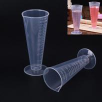 2vnt/rinkinys Matavimo puodelis permatomas plastikinis kūgis daugkartinio naudojimo virtuvės matavimo įrankis 2pcs blue