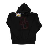 Marvel Mens Daredevil Logo Outline Hoodie S juoda