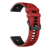 22 mm dirželiai, skirti Xiaomi Watch S3/S2/S1 Aukštos kokybės silikoninis laikrodžio dirželis, skirtas Suunto Race S apyrankei, dviejų spalvų apyrankė 22mm raudona juoda spalva