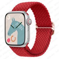 Pintas kilpinis dirželis Apple watch Ultra apyrankei 49 mm 44 mm 40 mm 45 mm 41 mm 42 mm 38 mm Elastinga solo apyrankė iWatch serijai 8 7 6 se 3 38mm 40mm 41mm raudona