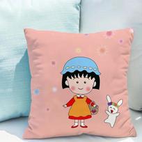 Chibi Maruko-chan Pillowcase Cushion Cover x Ornamental Pillows for Living Room Fall Decor Pillow Hugs Lounge Chairs Covers 30x30cm smėlis