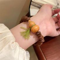 Original authentic coffee bean bracelet with Barbie sandalwood gourd Wenwan fashion jewelry Buddha bead bracelet.