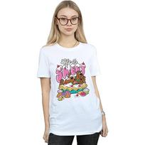 Scooby Doo Womens/Ladies Life Is Sweet Cotton Boyfriend T-Shirt S balta