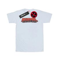 Marvel Mens Deadpool Text Logo T-Shirt S balta