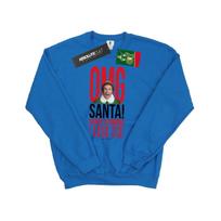 Elf Mens OMG Santa I Know Him Sweatshirt L karališkos mėlynos spalvos