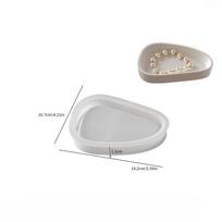 Pasidaryk pats dervos forma, aromaterapijos gipso forma, cementinis laikymo padėklas, apvalus, trikampis, lėkštės padėklo papuošalai, silikoninė forma Pack of 1