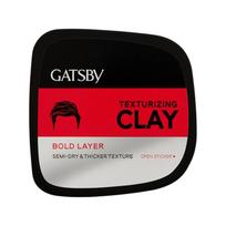 Gatsby Texturizing Clay Hair Wax For Men 73g | Strong Hold Styling Clay For Messy Hair Look With Natural Shine & Long Lasting Texture Finish