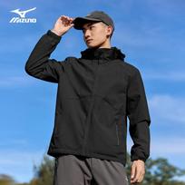 Mizuno Men's Hooded Windproof Waterproof Outdoor Jacket XL juoda