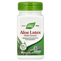 Nature's Way Aloe Latex with Fennel 140mg Veggie Capsules, 100 Count