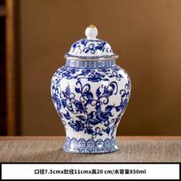 Blue and White Porcelain Tea Canister Ceramic Candy Jar Household Nut Coffee Bean Medicinal Herb Storage Box Kitchen Container