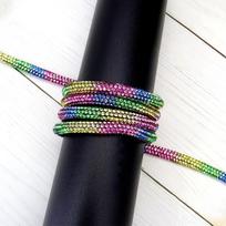 10Yards Rhinestone Cord 4MM Bags Shoes Costume Thread Gift Accessory DIY Crafts Crystal Rhinestone Rope 6MM Cotton String Ribbon Width 4mm&10Yards