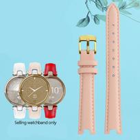 For Garmin Lily Smart Sports Wrist Band Women's Watchband Fashion Plaid Lizard Genuine Leather Bracelet Strap 14*6mm Red White 14mm-6mm