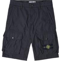 Stone Island Vienos spalvos Logotipas Užtrauktuko Kišenė Šortai Vaikams Šortai Juodi 7816L0301-V1029 8 black