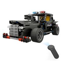 BB13007 462PCS DIY Command Vehicle 2.4G Remote Control Building Block RC Car Toy įvairiaspalvis