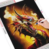 Deimantinis siuvinėjimas Visas ekranas Dragon 5D Deimantinis paveikslas Visiškai apvalus deimantas 20X30 orange