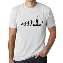 ULTRABASIC - Homme marškinėliai Graphique Evolution du bateau de peche XS baltos dūmų spalvos