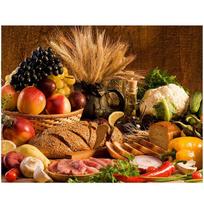 Apvalus grąžtas deimantinis dažymas kryželiu maisto vaisiai deimantiniai siuvinėjimai lipdukai vestuvių dekoravimas 20X30CM