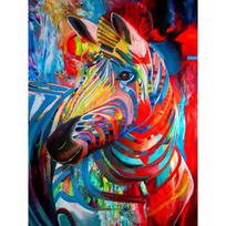 Viso apvalaus gręžimo deimantinis siuvinėjimas spalvotas zebra 5D „pasidaryk pats“ deimantinis dažymas kryželiu krištolinis 20X30CM red