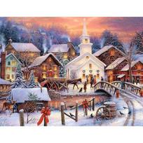 Deimantinė siuvinėjimas Gražus kaimas PASIDARYK PATS Deimantinė tapyba Kryželiu Gręžimo Mozaikos Dekoro Paveikslai 20X30CM