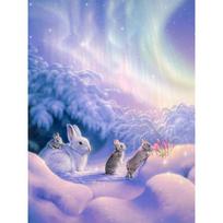 Namų dekoras PASIDARYK PATS 5D deimantinė siuvinėjimo  Aurora triušis  kryželiu rinkinys hobis amatas 20X30CM gray