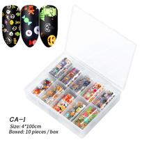 Nail Halloween Nail Art Star lipdukų rinkinys Nagų lipdukų perkėlimo popierius Kalėdinis nagų lipdukas gray