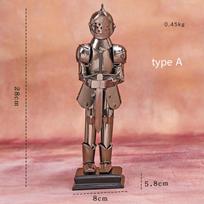 Nordic Wind Metal Spartan Warrior Ornament Creative Home Table Top Decoration Handicraft Metal Ornament type A brown