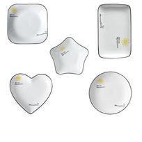 Nordic Net Red Plate Dish Lėkštė Kūrybiniai stalo reikmenys Buitiniai keraminiai indai Lėkštė Vaisių Lėkštė Kvadratinė pusryčių lėkštė white