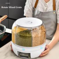 Piped Miscellaneous Millet Barrel Multifunction Household Seal Insects Moisture Millennium Storage Box Food Storage Tank white