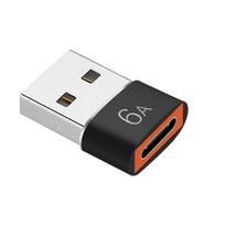 Fonken 6A OTG adapteris USB į C tipo konverteris, skirtas Macbook Samsung juoda