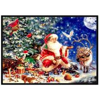 5D Diamond Painting Full Diamond Santa Claus Round Diamond Mosaic Pattern Home Decoration Diy Handmade 40X30cm blue