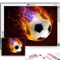 Deimantinis siuvinėjimas ugnies ir vandens futbolas 5D „pasidaryk pats“ deimantinis piešimas kryželiu krištolinis akmenukas Full Round 20X30CM