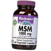 MSM, metilsulfonilmetanas, MSM 1000, Bluebonnet Nutrition 60 daržovių kepurėlių (03393003) 60vcaps