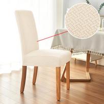 1 /2 /4 /6pcs T -Type Jacquard Chair Cover For Dining Room Kitchen Wedding Home Banquet Elasticity Chair Covers Anti -Dirty Seat Case 1-Pcs