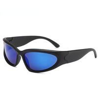 Punk akiniai nuo saulės vyrams moterims prekės ženklo dizaino akiniai nuo saulės veidrodiniai sportiniai prabangūs unisex vyriški akiniai vairuotojui Vintage Shades Oculos Uv400 black