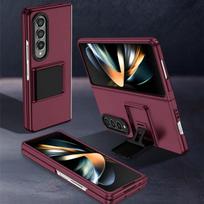 Atsparus smūgiams paprastas nešiojamas dėklas-stovas Samsung Galaxy Z Fold 4 5g Fold3 Fold4 Fold 3 Zfold4 Zfold3 mobiliojo telefono priedai Capa for Samsung Z Fold 3 violetinė