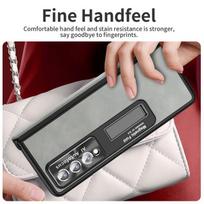 Mada Odinis Sulankstomas Dėklas nuo Prakaitavimo Samsung Galaxy Z Fold 4 5g Fold4 Fold3 Fold 3 Zfold4 Dėklai su Priekine Stiklo Plėvele for Samsung Z Fold 4 pilka spalva