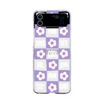 For Samsung Galaxy Z Flip 4 3 Case Lovely Happy Flowers Pattern Painted Transparent Folding Shockproof Pc Hard Cover Accessories For Galaxy Z Flip 4