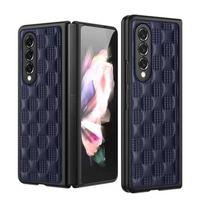 Patogus plonas odinis dėklas Samsung Galaxy Z Fold 3 5g Fold3, matinis apsauginis dangtelis Samsung Z Fold 3 for Galaxy Z Fold 3 mėlyna