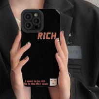 Phone Case For Iphone 13 Pro Max 14 11 12 Mini Camerea Protection Shockproof Silicone Cover For Iphone Xr Xs Max X 7 8 Plus Rich iphone 6s 6 black