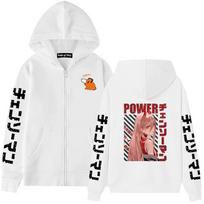 Chainsaw Pava Riman Ainime Zipper Sweater Hoodie Men and Women Couples S