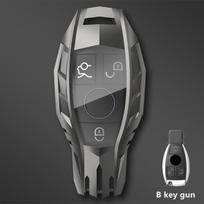 Automobilio rakto dėklo dangtelis, skirtas Mercedes Benz AMG ACES serijos E200L E300L C260L E260 W204 W212 W176 CLA GLA automobilių priedų raktų pakabukas gray