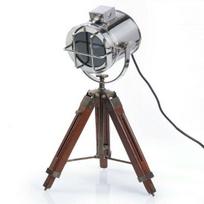 Senovinis namų dekoras Senovinis stalo šviestuvas su trikojo stovu Search Light Nautical