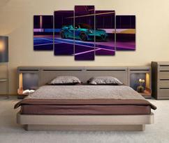 5 dalių Pogea Racing Zeus sportinio automobilio drobės paveikslo spaudinys Sienos meno drobės tapyba Sienos dekoras svetainei Įrėmintas 20x35cm*2  20x45cm*2  20x55cm*1