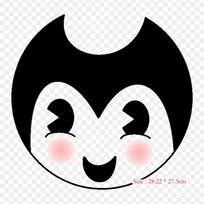 Blushing Bendy Bendy And The Ink Machine Whiskers Iron on Heat Transfer Printing Vinyl Patches Sticker for Clothes DIY Appliques Washable Patches black