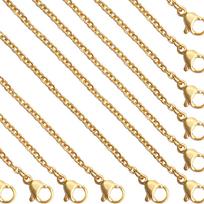 5 Pcs Cable Chain Lobster Clasp Bulk for DIY Jewelry 23.6  2.4mm Stainless Steel Necklace Link Making Supplies Accessories 5pcs - 23.6 inches auksas