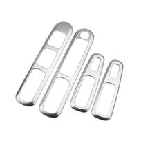 Color My Life ABS Windows Lifter Switch Panel Cover Trim Sticker for Peugeot 3008 2011 2012 2013 2014 2015 4Pcs/Set Car Matt Silver white