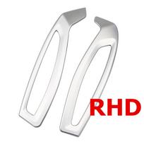 ABS chromuota automobilio oro kondicionieriaus A/C ventiliacijos angos dangtelio apdailos dekoracija lipdukas, skirtas Toyota C-HR CHR 2016 - 2022 RHD sidabras