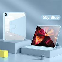 Besisukantis odinis dėklas, skirtas iPad Air 5 Air 4 dėklas, skirtas IPad Mini 6 dėklas, skirtas iPad Pro 11 2022 10.2 7th 8th 9 10 kartos smūgiams atsparus dangtelis Mini 6 2021 dangaus mėlyna spalva
