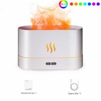 180ml USB Drėkintuvas Liepsnos Difuzorius Automobilio Valytuvas Miego Purkštuvas Ultragarsinis Eterinių Aliejų Oro Gaiviklis Kvapus Aroma Namams 01
