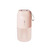 Portable Usb Rechargeable Wireless Air Humidifier Purifier With Led Lamp Dual Nozzle Mini Electric Aroma Water Diffuser For Car Pink